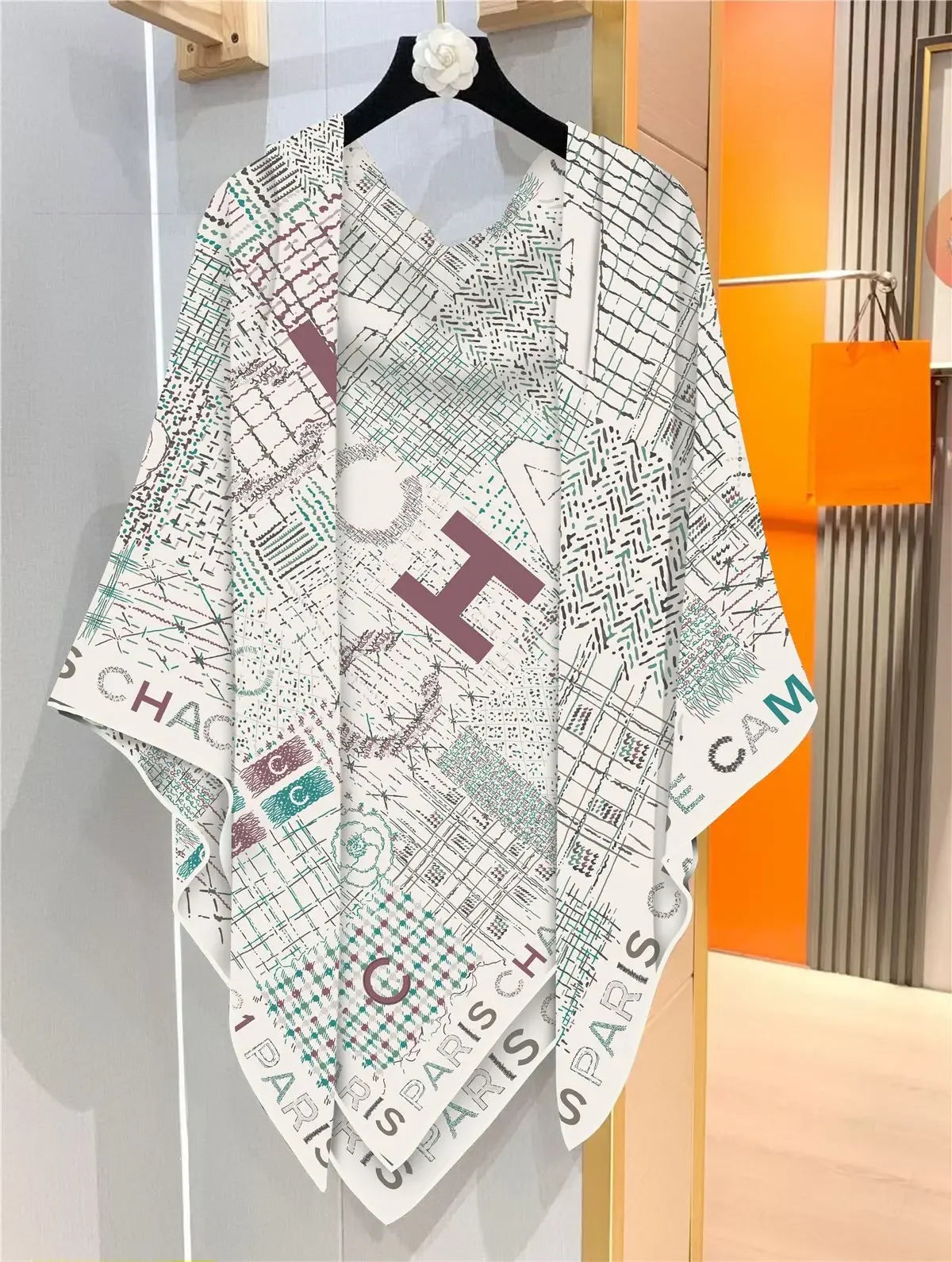 Luxury Faux Silk Wool Scarf Women 130x130cm Smooth Soft Square Gift Birthday Anniversary All Scenarios Fashion