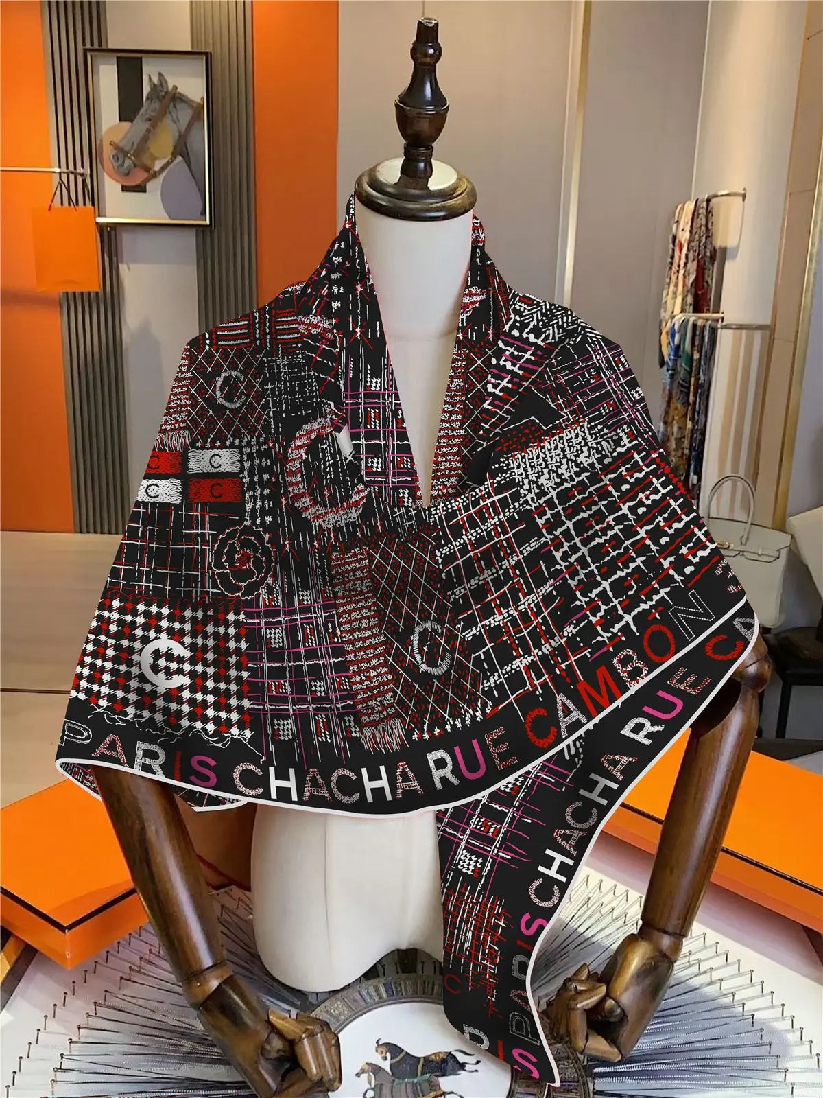 Luxury Faux Silk Wool Scarf Women 130x130cm Smooth Soft Square Gift Birthday Anniversary All Scenarios Fashion